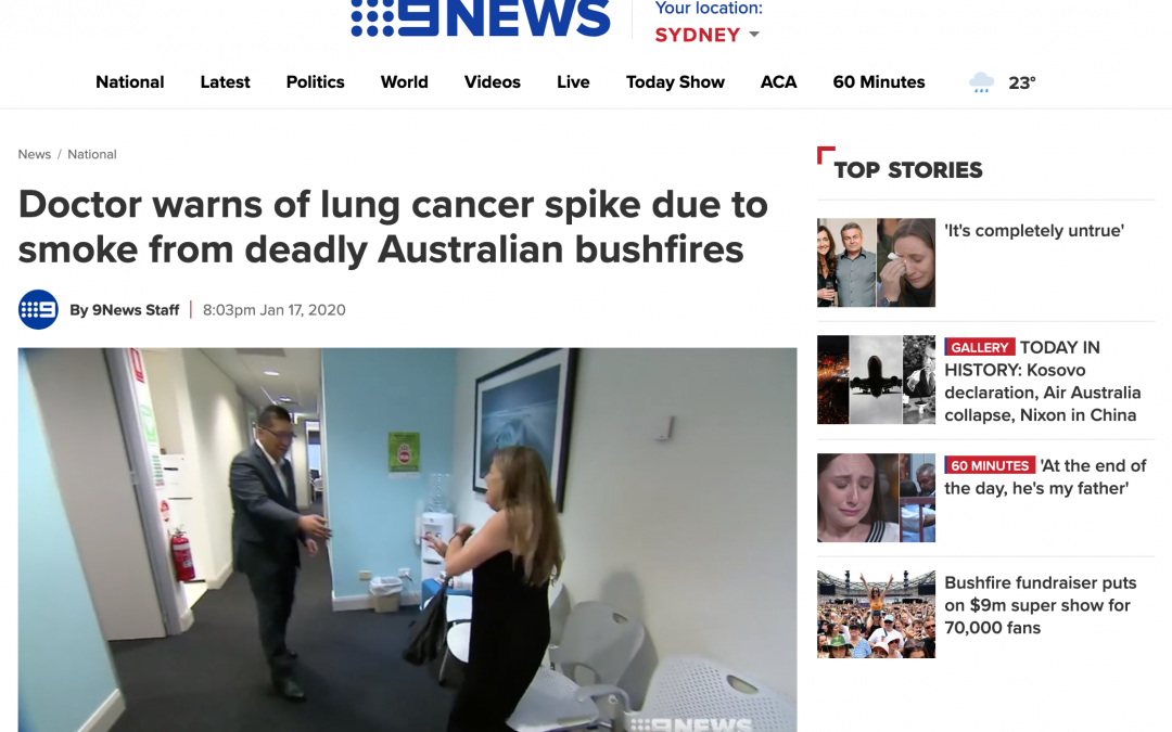 Featured Story: Doctor warns of lung cancer spike due to smoke from deadly Australian bushfires